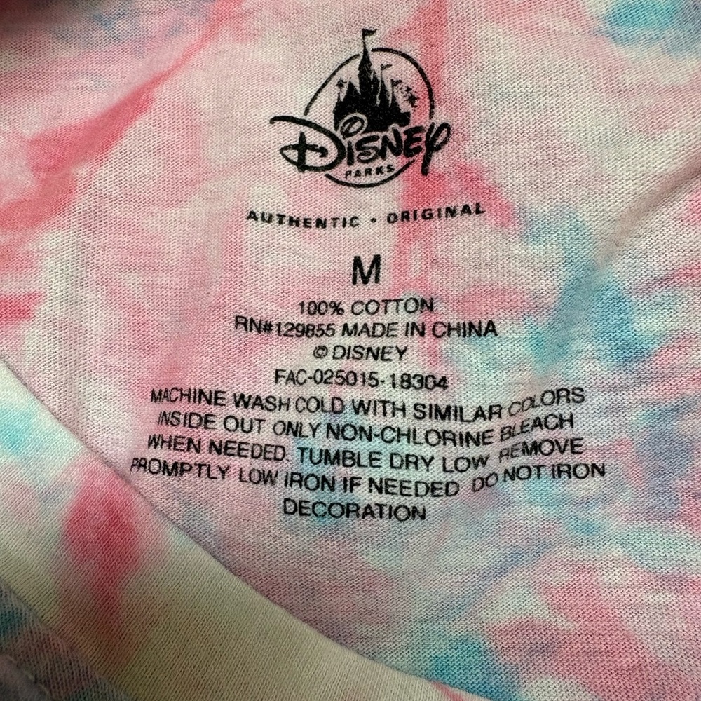 Disney Sleeping Beauty “Make It Pink Make It Blue” Sequin Tie Dye T-Shirt | M - Picture 2 of 16
